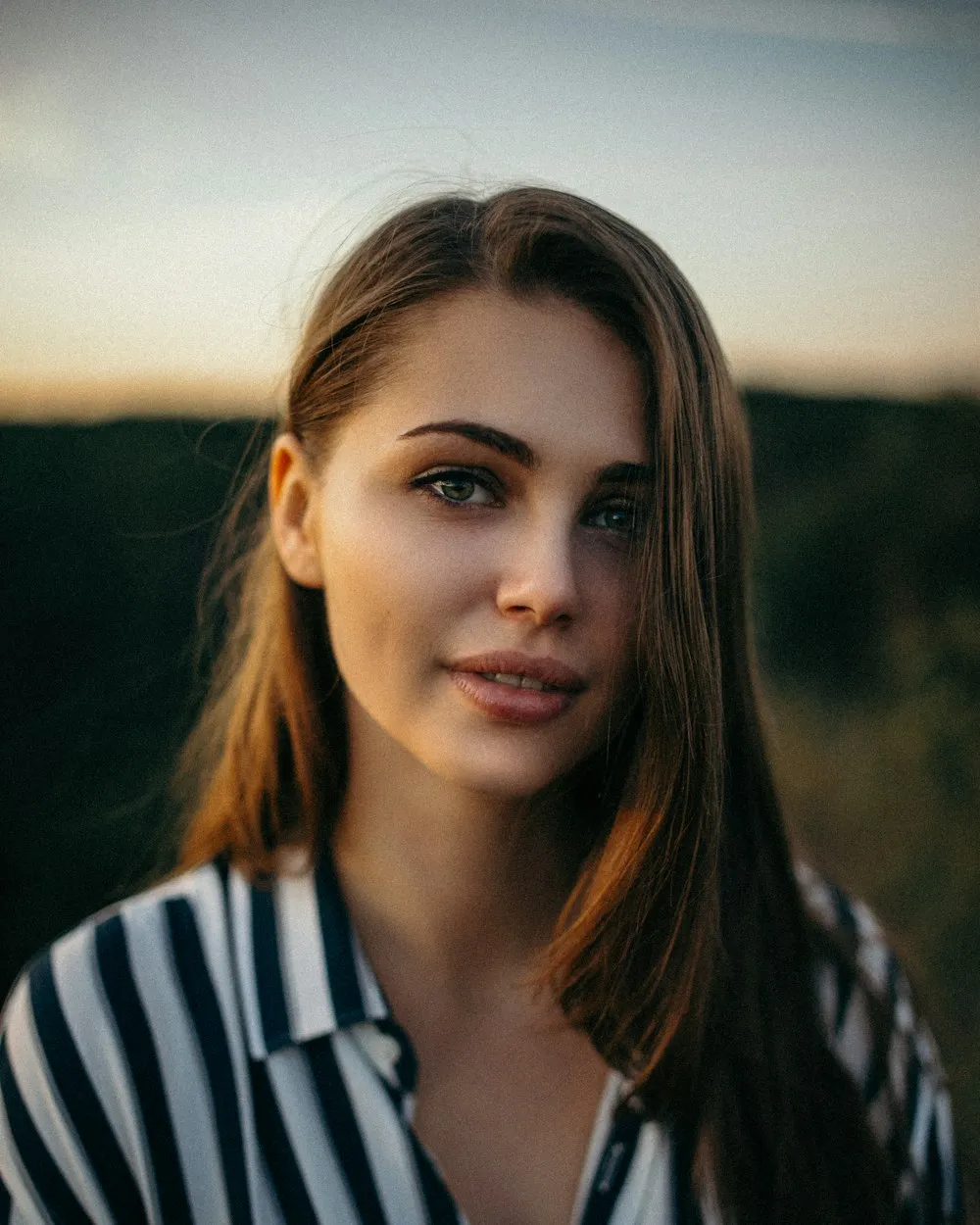 Candidate smiling at golden hour